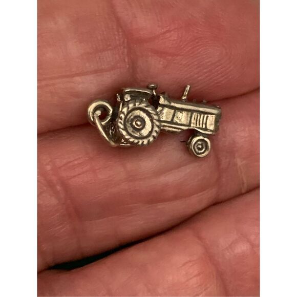 .925 Farm Tractor Sterling Silver Jewelry Charm #garden #farm - Picture 2 of 6